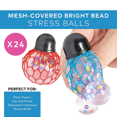 thumbnail image 3 of Mesh-Covered Mini Bright Bead Stress Balls, Toys, Party Supplies, 24 Pieces, 3 of 3