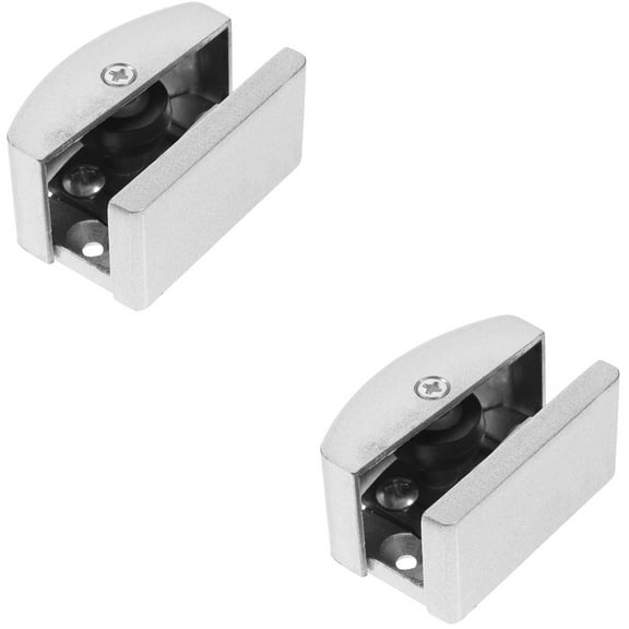 2-Pack Frameless Sliding Shower Door Guide for Glass Thickness 5-14mm, Shower Door Track Accessories