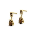 thumbnail image 4 of 2.40 Carats (Ctw) Smoky Quartz Drop Earrings in 14K Yellow Gold, 4 of 6