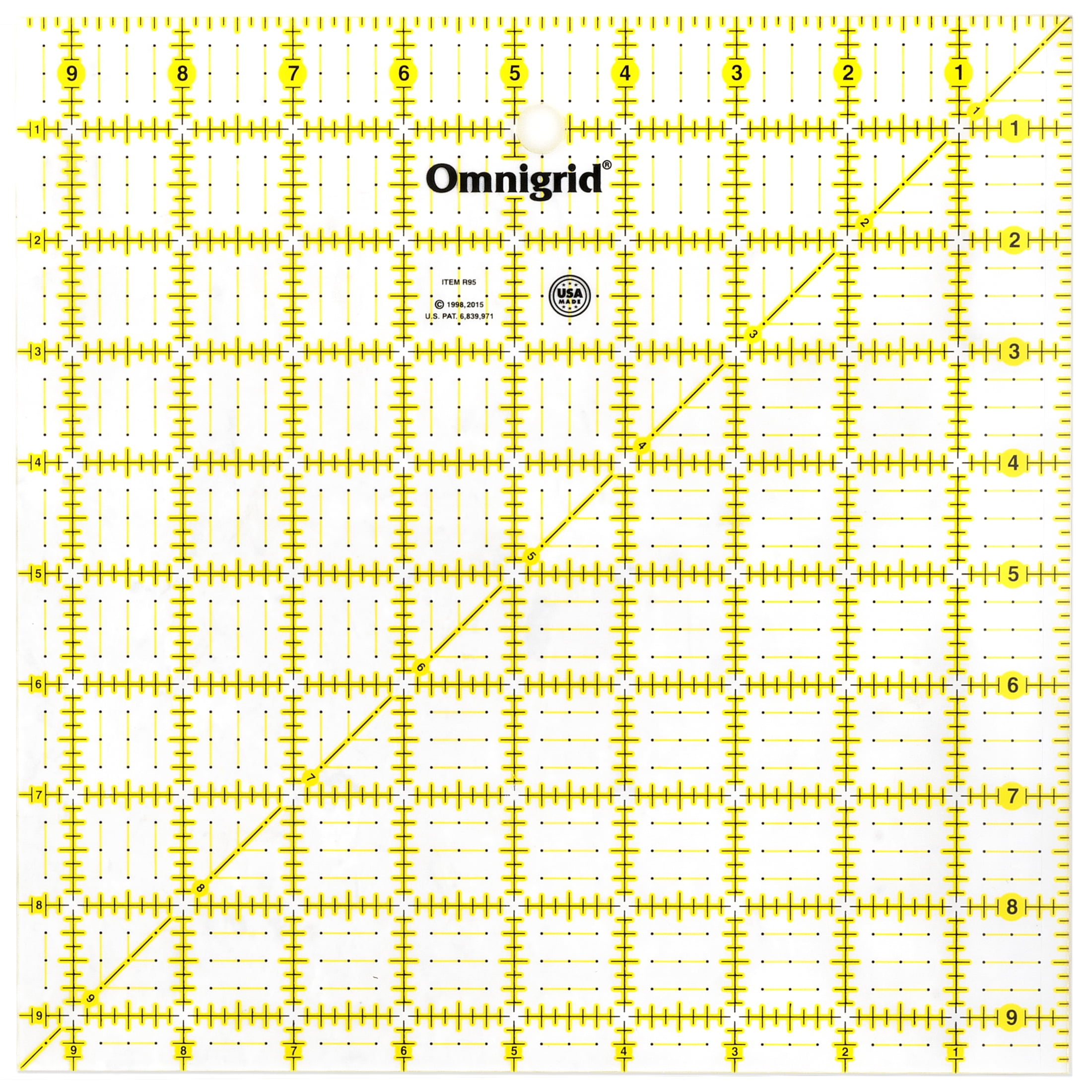 Omnigrid 12-1/2 Square Ruler Value Pack, Clear Quilting and Sewing Rulers,  4 Count 