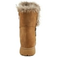 thumbnail image 3 of London Fog Womens Whiteout Faux Suede Booties Ankle Boots, 3 of 3