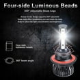 thumbnail image 2 of For Dodge Nitro 2008 2009 2010 2011 4x Front LED Headlight + Fog Light Bulbs, 2 of 12