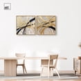 thumbnail image 3 of Glamorous Gold Glam Set Canvas Boho Wall Decor by Art Remedy, Gold Frame, 30 x 30, 3 of 6