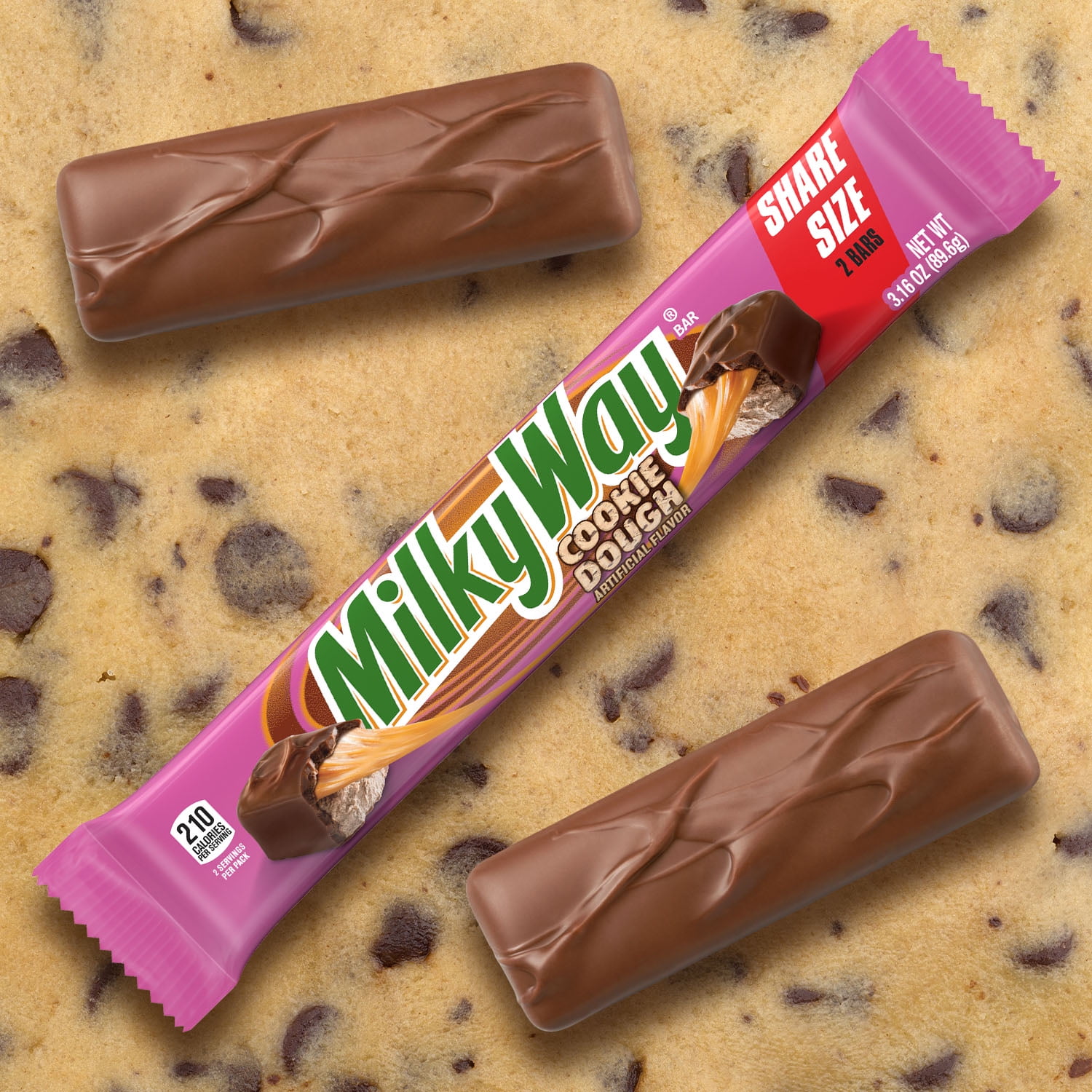 Milky Way Cookie Dough Milk Chocolate Bar, Share Size - 3.16 oz