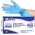 thumbnail image 1 of Guantes azules de nitrilo para exámenes de grado médico Care Plus, 1 of 8