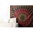 thumbnail image 2 of Pop Popular Handicrafts Queen Hippie Mandala Bohemian Psychedelic Intricate Floral Design Indian Bedspread Magical Thinking Tapestry, 2 of 2