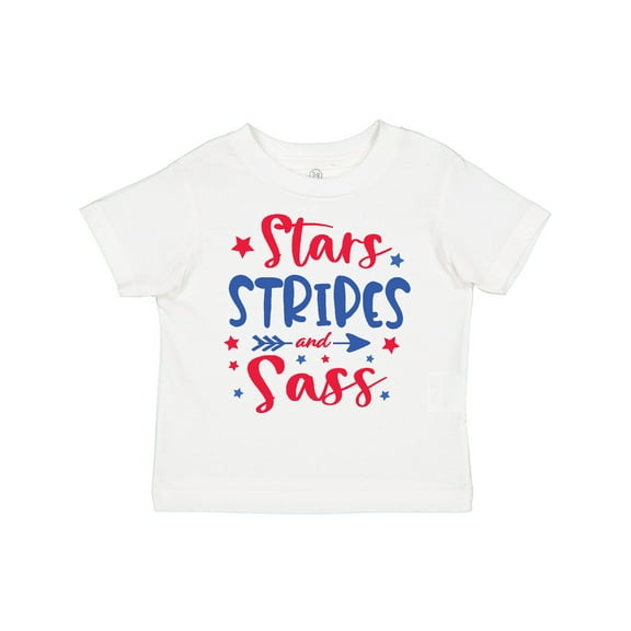 Inktastic 4th of July Stars Stripes and Sass Blue and Red Stars Girls Toddler T-Shirt