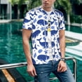 thumbnail image 6 of Lsque Whale Pattern Mens Polo Golf Shirts Funny Graphics Shorts Sleeve Button Shirts Baseball T-shirt-Medium, 6 of 7