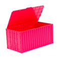 thumbnail image 4 of Adorno de contenedor de carga en miniatura, caja de almacenamiento con tapa abatible para el hogar, regalo u oficina. Rosa roja, 4 of 9