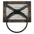 thumbnail image 5 of Autumn Alley Farmhouse Hand Towel Ring for Bathroom with Bracket - Bath Towel Rings Holder - Towel Rings for Bathroom Wall Mounted Decor Mix of Wood, Galvanized Metal & Black Rings, 5 of 7