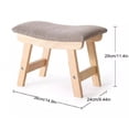thumbnail image 4 of Tabouret Bas en Bois Massif Simple (style A4 / Couleur Bûche Kaki), 4 of 14