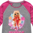 thumbnail image 3 of LOL OMG! Fashion Dolls - 2Fly 4 Wrdz - Toddler & Youth Girls Raglan Graphic T-Shirt, 3 of 4