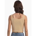 thumbnail image 6 of Women's Square Neck Sleeveless Crop Top - Strappy Tank for Workout & Casual, 6 of 6