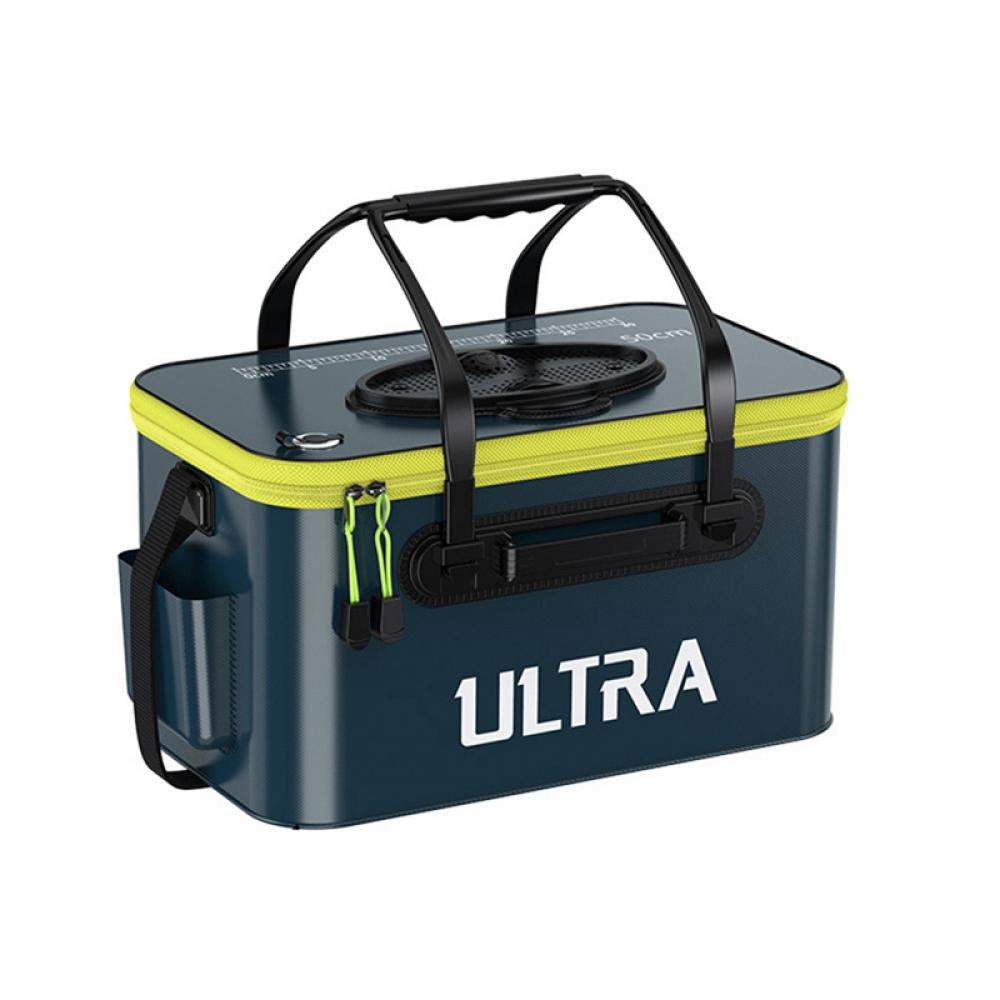 Fishing Bucket,Foldable Fish Bucket MultiFunctional EVA Fishing Bag for Outdoor, Live Fish