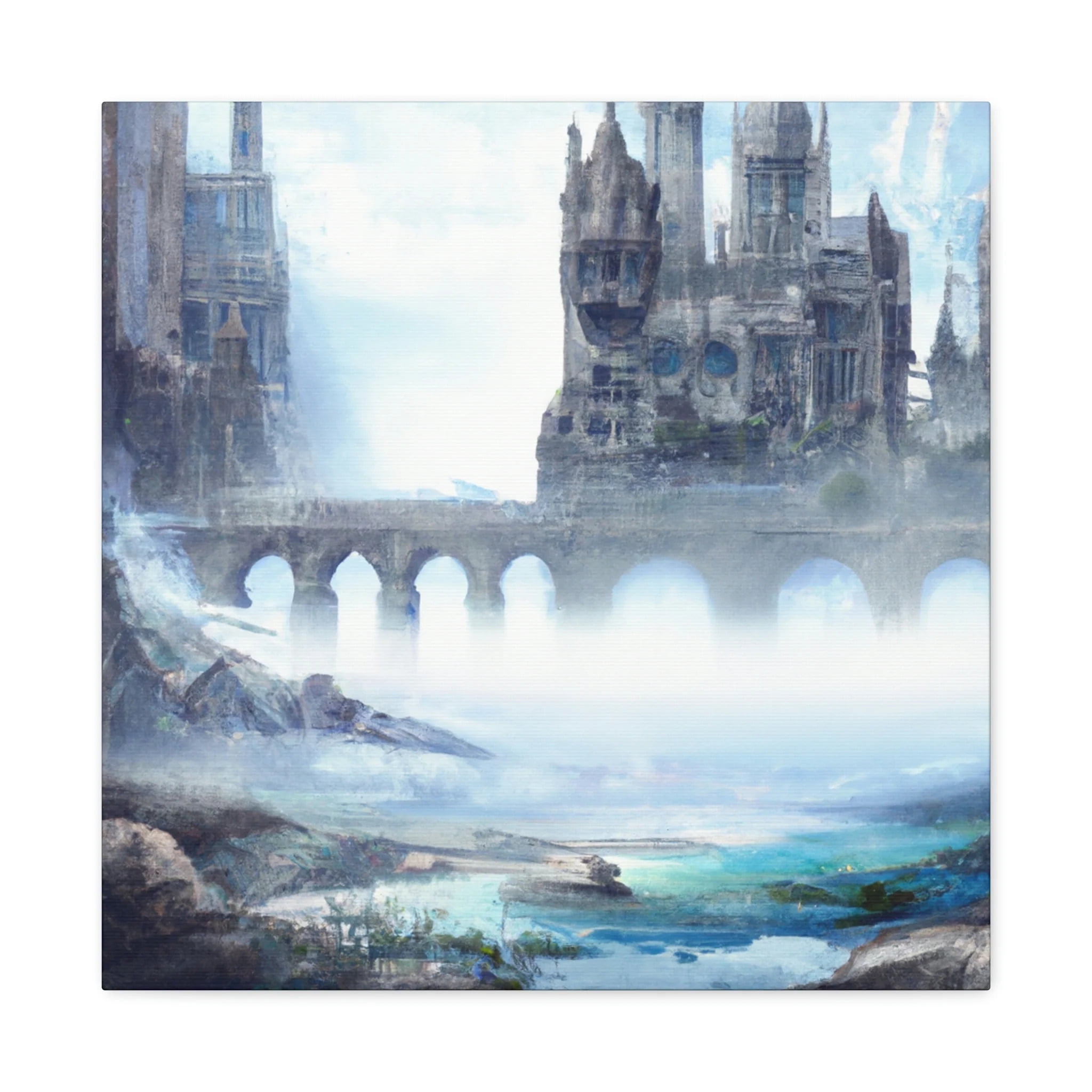 Image showcasing Mediterranean Coastal Village Print Colorful Amalfi Coast Art, Unframed ...