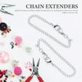 thumbnail image 4 of K-KED 4 Pcs Silver Chain Necklace Extender Alloy Extension Necklaces, 4 of 9