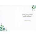 thumbnail image 2 of Pictura Gold Foil Bordered Cross: Blue And Green Floral Confirmation Congratulations Card, 2 of 2