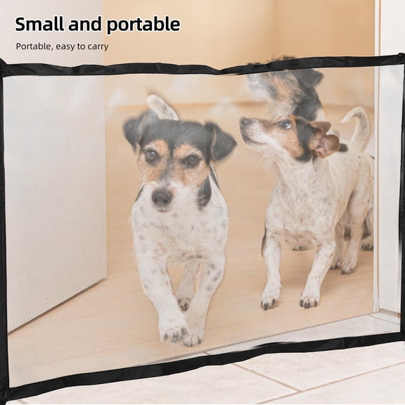 SEWCHICS Portable Pet Mesh Fence Dog Barrier for Home Indoor Outdoor Use