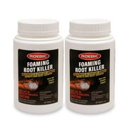Roebic FRK-1LB Foaming Root Killer: Clear Pipes, Stop New Growth, Safe for All Plumbing - 1lb, White, 2 pack