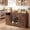 Dark Brown, variant on Keenstone Expandable Buffet Cabinet with Storage, 55.1" W Sideboard Cabinet with Drawers and Glass Doors, Coffee Bar Cabinet with Adjustable Shelves, Dark Brown