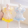 thumbnail image 6 of Summer Ruffled Dog Cat Outfit, Breathable Dress with D-Ring, Fashion Apparel for Small Medium Breeds, 6 of 10