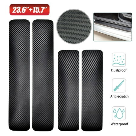 Black Door Sill Protector (Door Stickers, TSV 4PCS 23.6