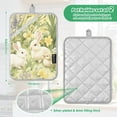 thumbnail image 6 of Yayeee Pot Holders Kitchen Heat Resistant with Pocket 7"x9.8" Cotton Oven Cooking Hot Pads, Yellow Floral Rabbit, 6 of 7