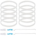 thumbnail image 1 of 10 Pack Blender Sealing Gaskets with Cleaning Brushes Kit 3.4inch/8.6cm Rubber Gaskets Replacement with 2pcs Hook and 2pcs Brush for Kitchen Blender, 1 of 6