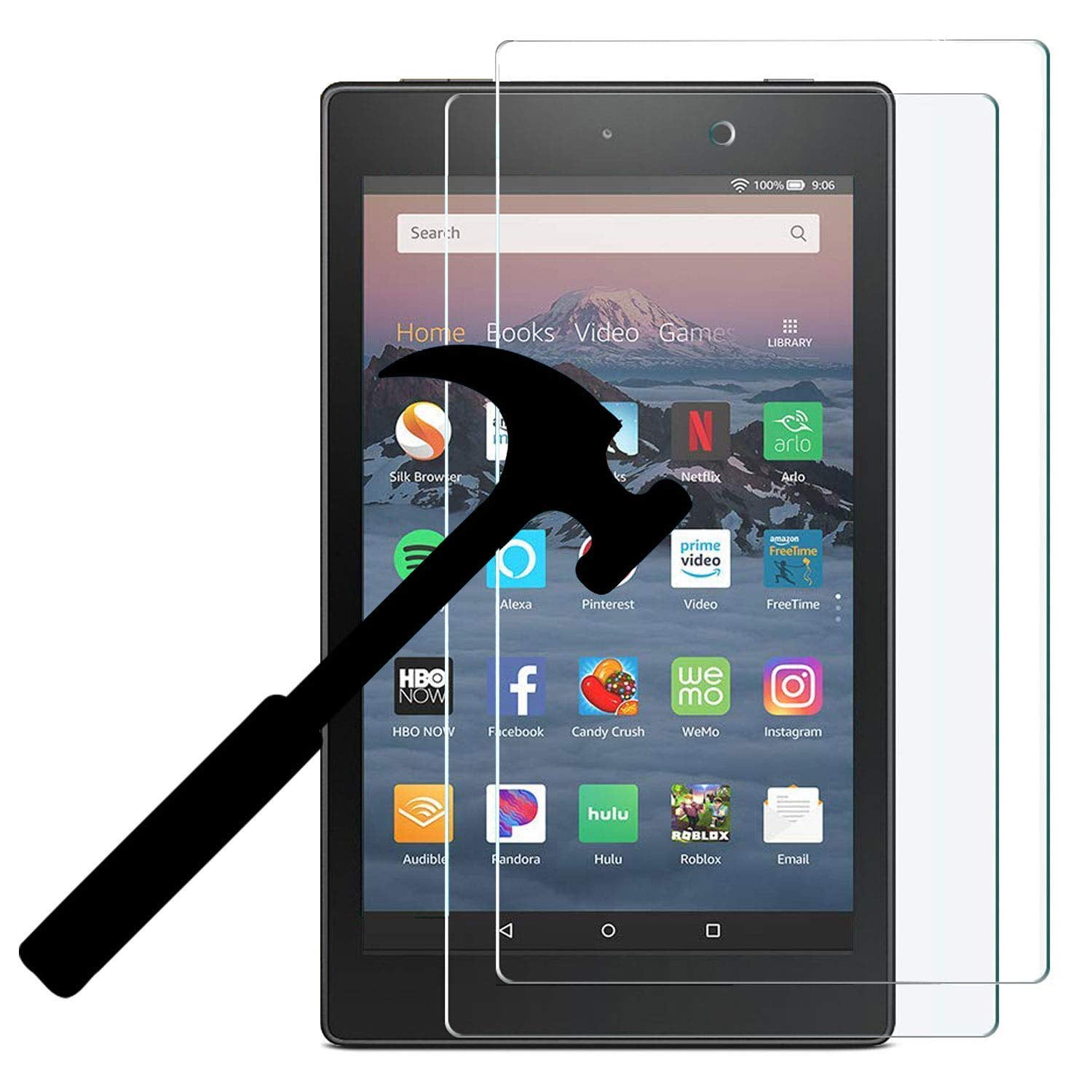 3 Pack Clear Tablet Screen Protector Guard For 8" Amazon Fire HD 8 