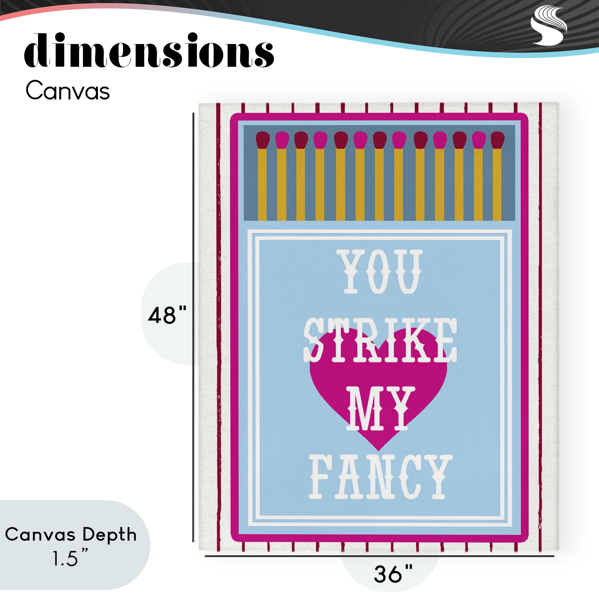 Stupell Industries You Strike My Fancy Canvas Wall Art, design by Lil' Rue