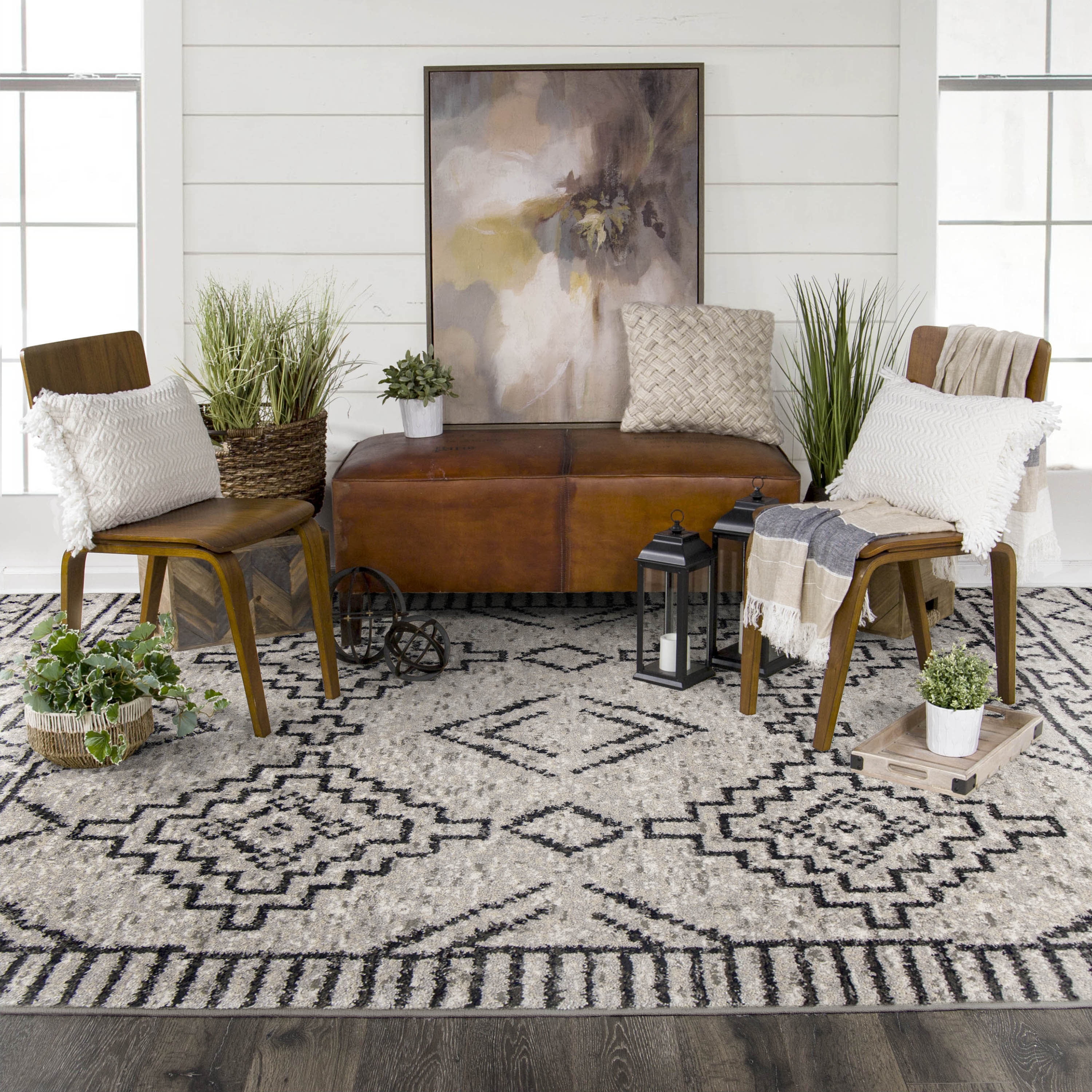My Texas House by Orian South By Silver Area Rug