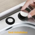 thumbnail image 3 of Tapa del orificio del fregadero de la cocina, tapón de la placa del orificio del grifo, tapón de acero inoxidable de 28-40 mm, tapón del grifo del baño, accesorios para desbordamiento del fregadero, 3 of 5