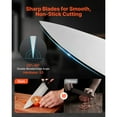 thumbnail image 3 of KFFKFF Kitchen Knife Set with Block and Sharpener, 15 Piece High Carbon Stainless Steel Sharp Knife Set, Kitchen Cutlery with Ergonomic Handle, Sharpening Rod, 3 of 9