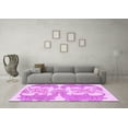 thumbnail image 3 of Ahgly Company Indoor Square Abstract Purple Modern Area Rugs, 4' Square, 3 of 4