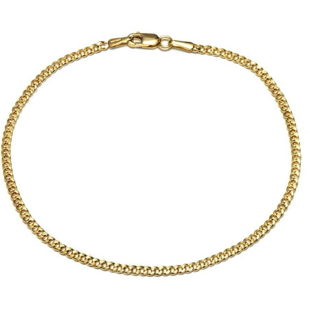 Pori Jewelers 14K Solid Gold Cuban Chain Bracelet