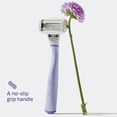 thumbnail image 2 of Flamingo Women's Razor Value Pack with Razor Handle and 5-Blade Razor Cartridges, Lilac, 6 Piece, 2 of 10