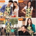thumbnail image 4 of Dachshund Footprint Apron-Garden Aprons for Women with Pockets-Cotton Linen Waterproof Kitchen Cooking Gardening Aprons Adjustable for Kitchen,Cooking,BBQ and Salon 33x27 Inch, 4 of 7