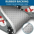 thumbnail image 4 of Gray Christmas Snowman Pattern Bathroom Rugs Sets 3 Piece,Toilet Cover Set,Absorbent Non Slip Bathroom Mats Sets with U-Shaped Contour Rug Toilet Rug Set, 4 of 5