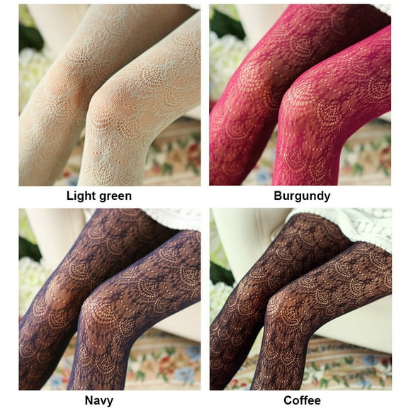 1 Pair Women Pantyhose Lace Elastic Free Size Stocking Tights ;Stocking Casual Nylon Comfortable Stretched Personalized Ladies Stockings Black