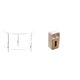 thumbnail image 1 of Mesa Auxiliar Compacta De Acrílico Transparente Para Bebidas, Ideal Como Mesita De Noche O Mueble Auxiliar. Fácil De Armar Para Sala De Estar, Baño O Hogar. Incluye Dispensador De Pañuelos, 1 of 8
