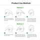 thumbnail image 5 of Paquete de 2 toallas de microfibra para el cabello, gorro de secado rápido para el cabello, turbante para la cabeza con cierre antifrizz y botón, 5 of 5