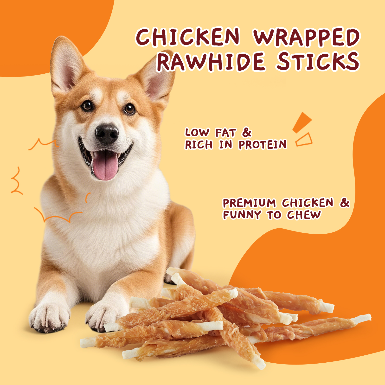 Jungle Calling Chicken Wrapped Rawhide Sticks Dog Treats, 6 oz photo 7