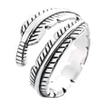 thumbnail image 2 of HomeKingdee Fashion Open Leaf Ring for Men and Women - Retro Style Metal Ring with Inlaid Rhinestones for Weddings, Parties, Gifts, 2 of 5