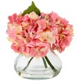 thumbnail image 3 of Nearly Natural Blooming Hydrangea with Vase Arrangement, 3 of 3