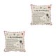 thumbnail image 1 of Wosthever Funda de almohada Funda de almohada cuadrada de fibra Funda de cojín de sofá lavable con letras, Mom to Dor Type3 NO3, 1 of 6