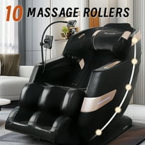 Massage Chair Recliner with Zero Gravity, Full Body Air Massage with Heat, 5 Auto Modes, Bluetooth, for Shoulders/Back/Legs/Feet, Home Office Recliner, 180lbs Weight Capacity, Black