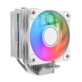thumbnail image 2 of Enfriador CPU Aire 4 Heatpipes Radiador 10CM PWM Y ARGB para Intel 115X 1700 () Blanco, 2 of 2