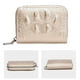 thumbnail image 1 of Cartera de cartera de organza con pestaña de anillo • Diseño de bordado minimalista • Bolsa de organización de identificación fina para hombres y mujeres, 1 of 3
