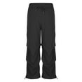 thumbnail image 4 of Wowcloth Women's Casual Parachute Pants Baggy Hiking Pants Drawstring Elastic Waist Track Y2K Trousers, 4 of 8