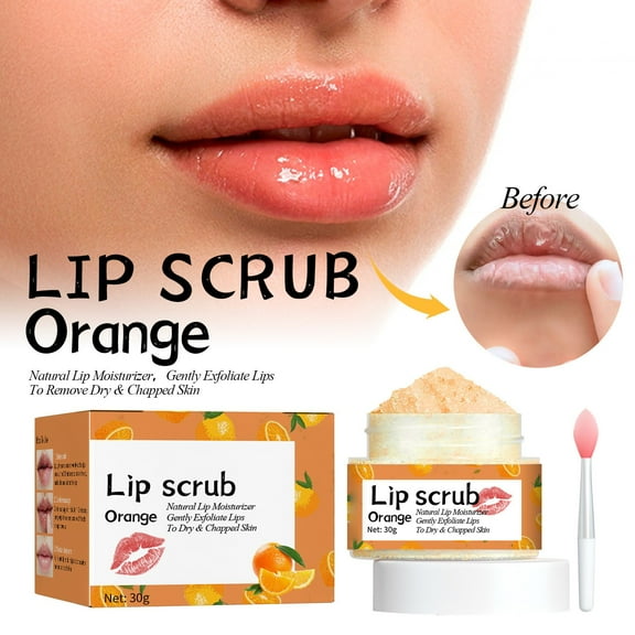 HYLLai Overnight Lip Scrub Mask, Moisturizing Lip Treatment for Dry, Chapped Lips, Gently Exfoliates and Brightens